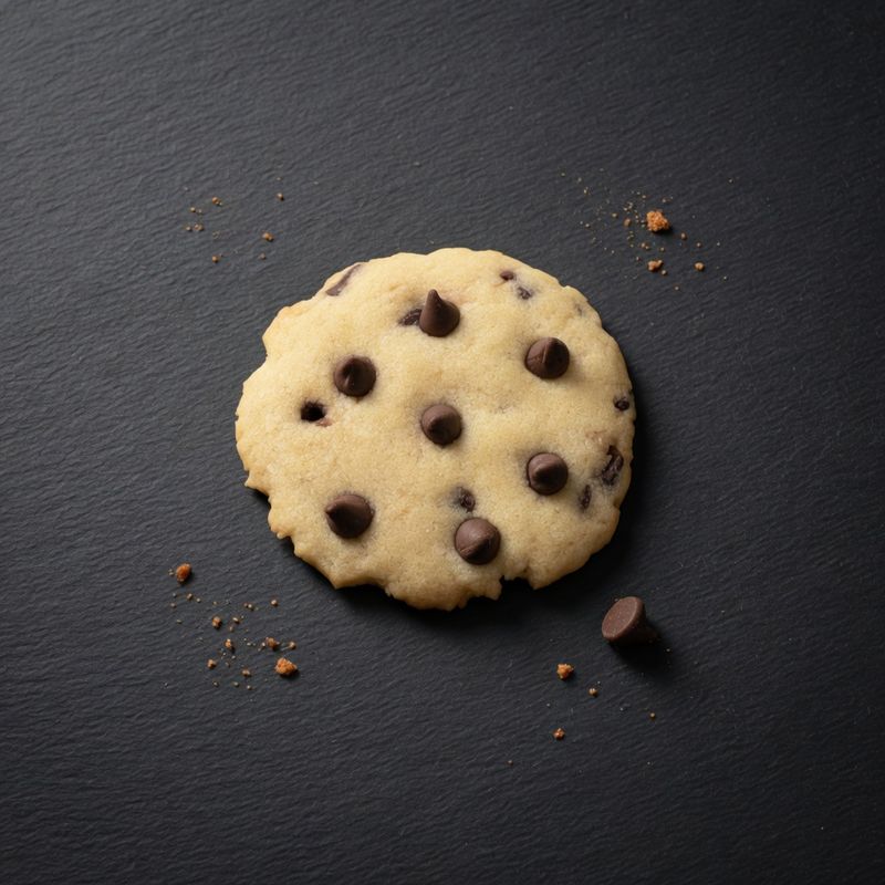 Close-up of a homemade chocolate-chip cookie