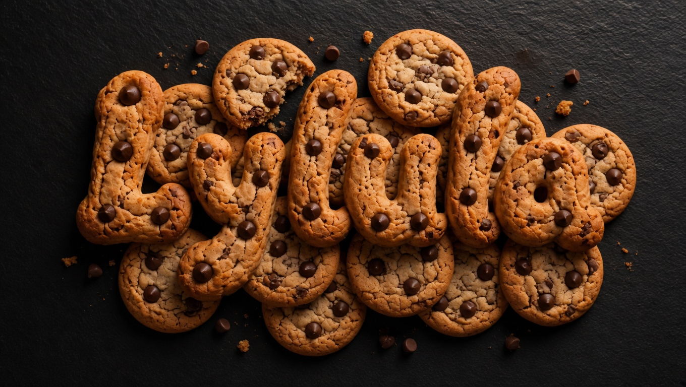 Lylula spelled in cookie letters surrounded by homemade cookies